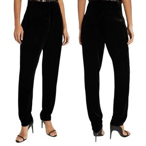 REISS Poppy Velvet High Waisted Trouser Pants